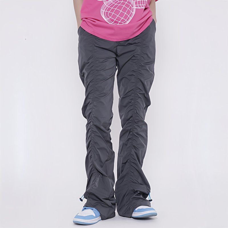 American high -street pleated pants design
