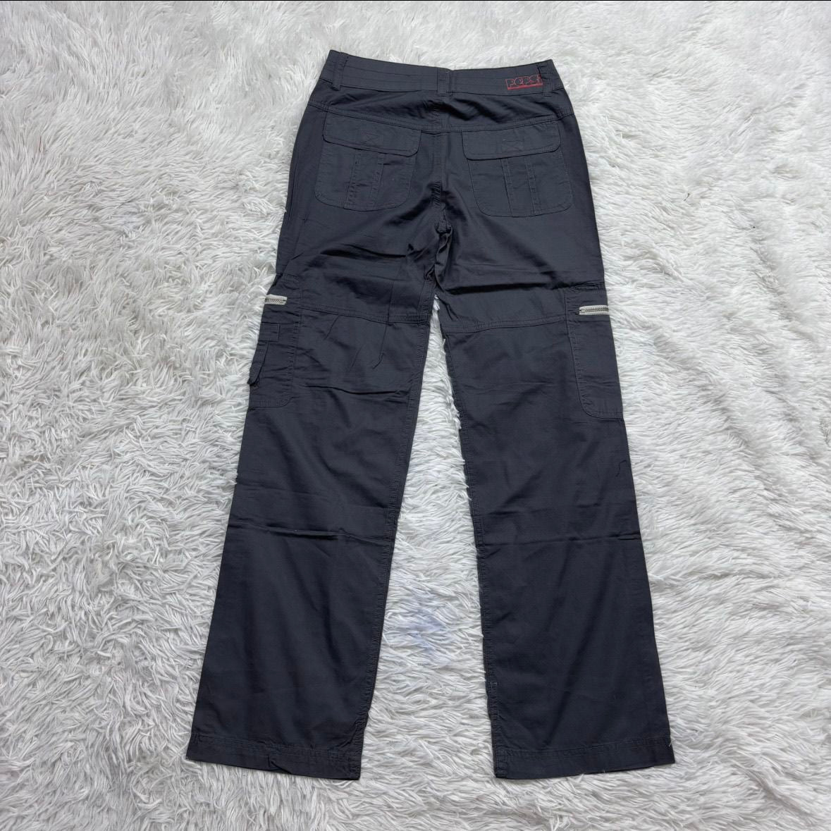low-waisted wide-leg cargo pants
