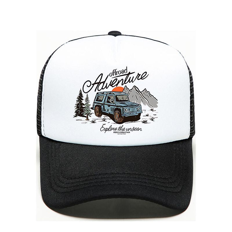 Retro off-road sponge mesh cap