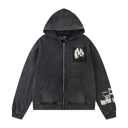 ERD Melancholy Rich Zip Hoodie Sweatshirt