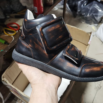 MG-New Maggie Lad Training, Double Buckle High-Top Sneakers