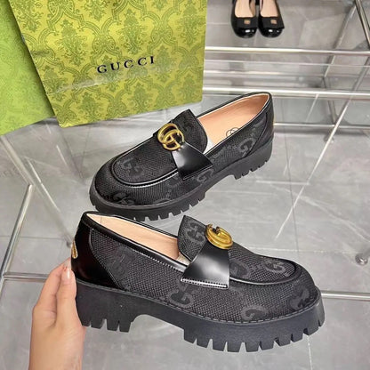 Gucci Retro embroidered bee loafers shoe