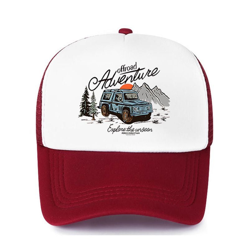Retro off-road sponge mesh cap