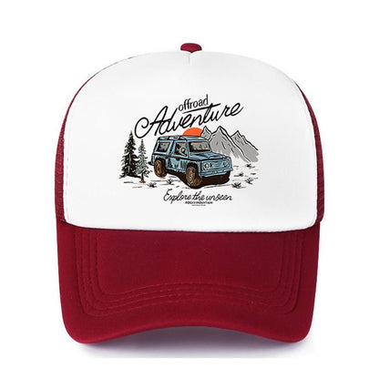 Retro off-road sponge mesh cap