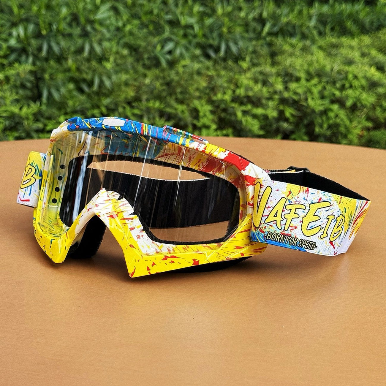 Graffiti goggles for motorcycles,