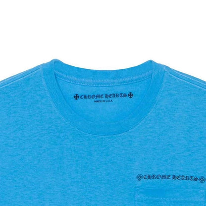 CH Blue English Graffiti fashion print T-shirt