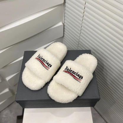 Paris Balen Summer Flat Suede Slippers