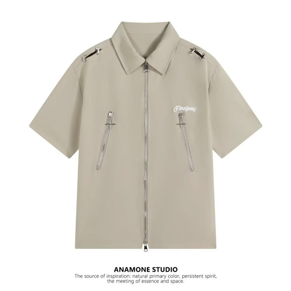 High Street Zipper T-Shirt
