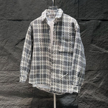 Men's Retro Swallowtail Chanel-Style Woven Shirt