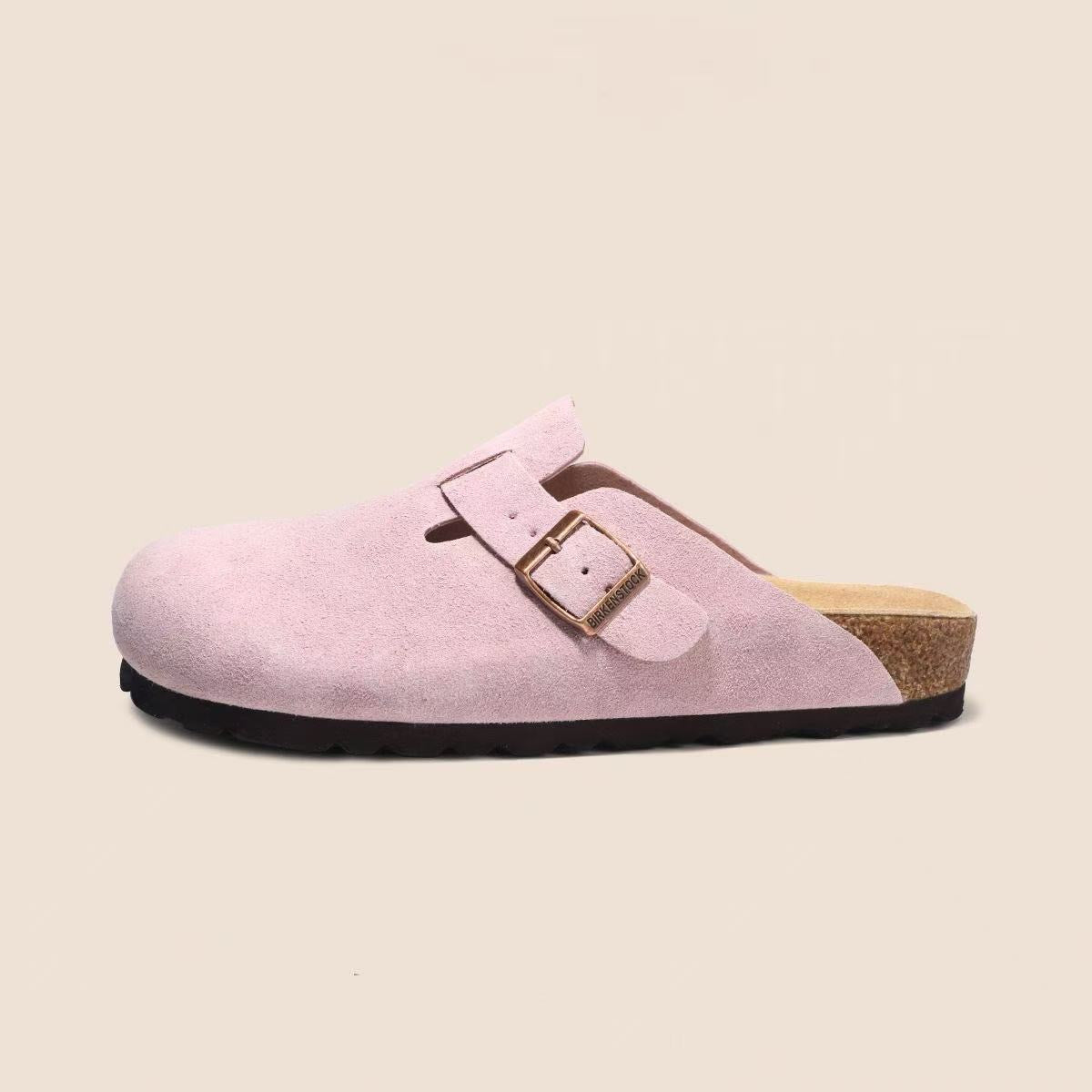 Leather Birkenstock Half Shoes