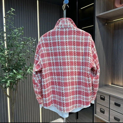 Men's Retro Swallowtail Chanel-Style Woven Shirt