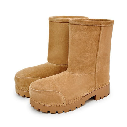 TOVCILION Long Ugly-cute Big Head Snow Boots