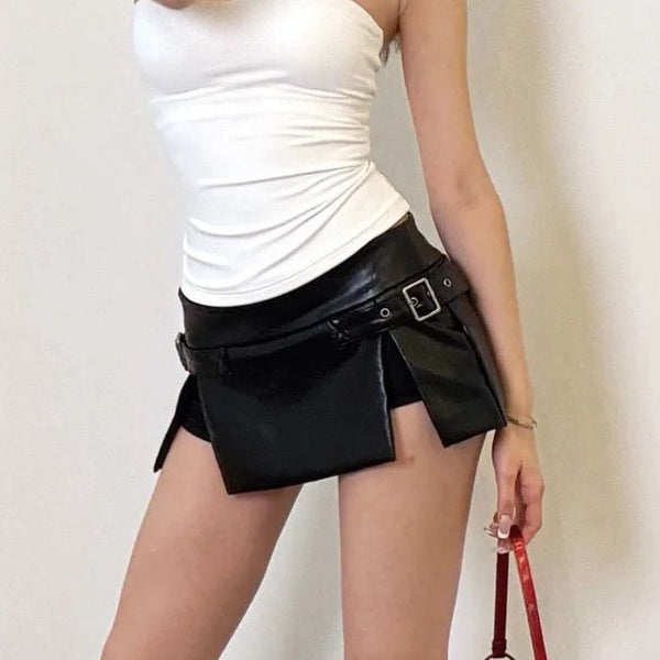 New hot leather mini skirt