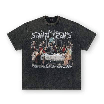 street vintage American retro washed distressed t-shirt