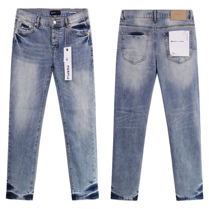 Purple Brand low-rise slim-fit washed denim jeans