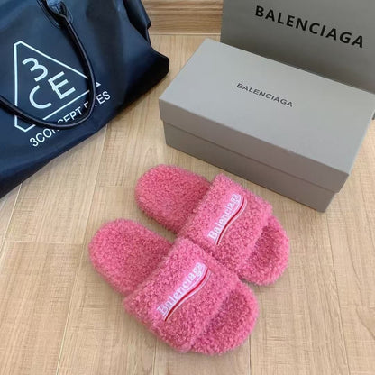 Paris Balen Summer Flat Suede Slippers