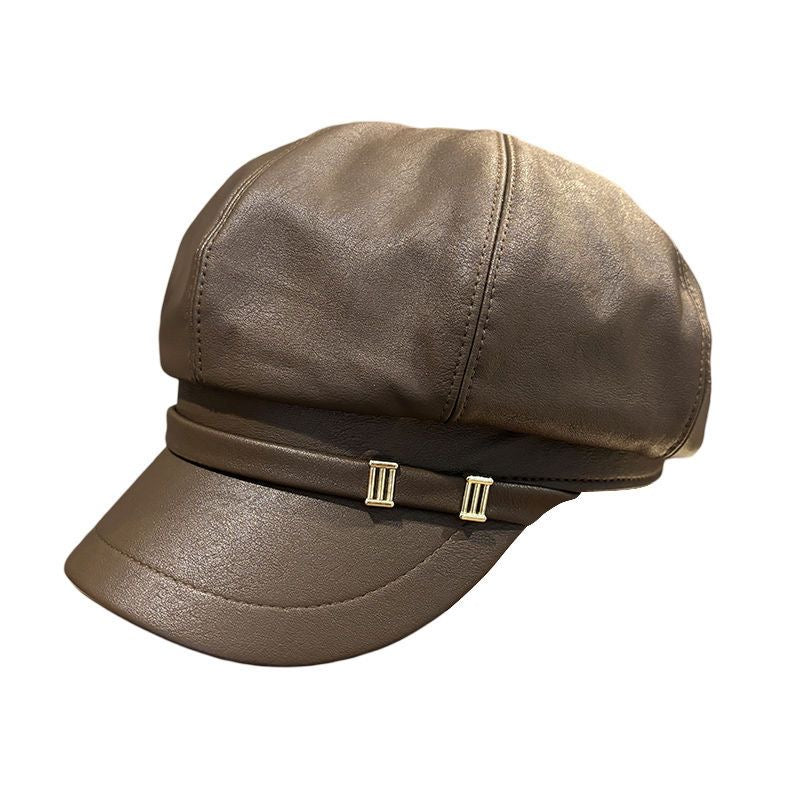 Female Vintage leather cap