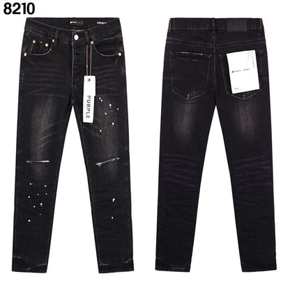 Purple Brand low-rise slim-fit washed denim jeans