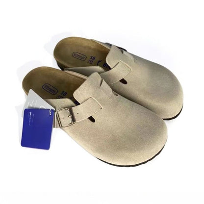 Leather Birkenstock Half Shoes