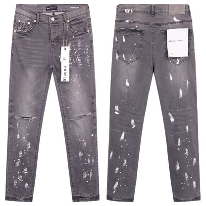 Purple Brand low-rise slim-fit washed denim jeans