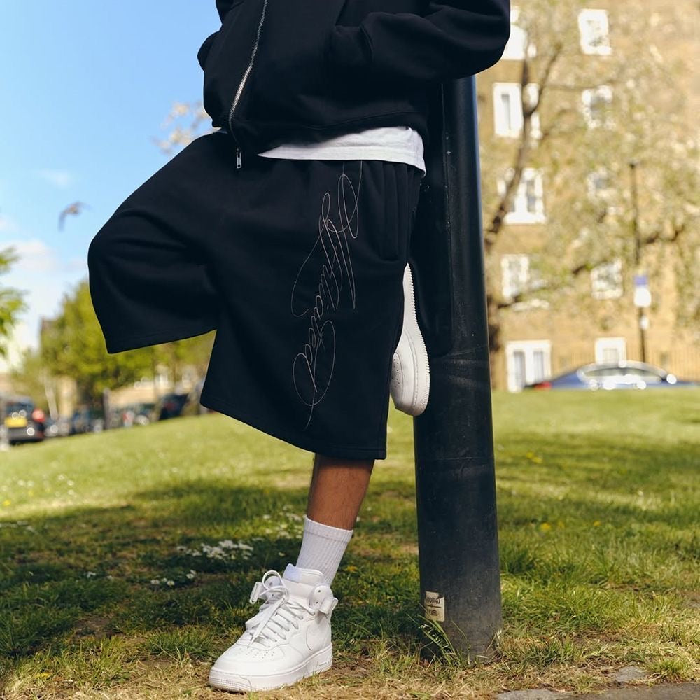 American retro street style hip-hop summer embroidered shorts