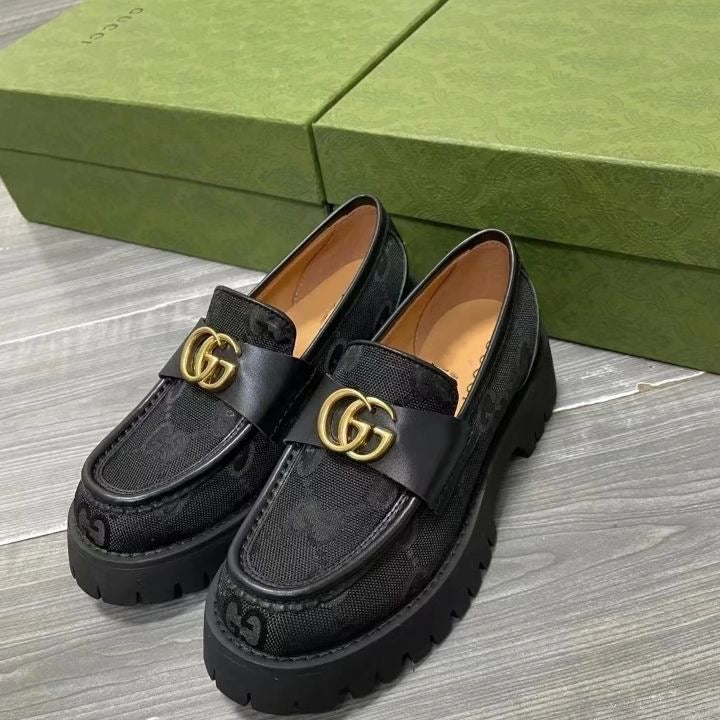 Gucci Retro embroidered bee loafers shoe