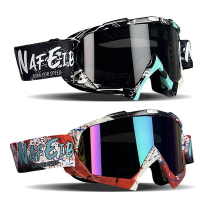 Graffiti goggles for motorcycles,