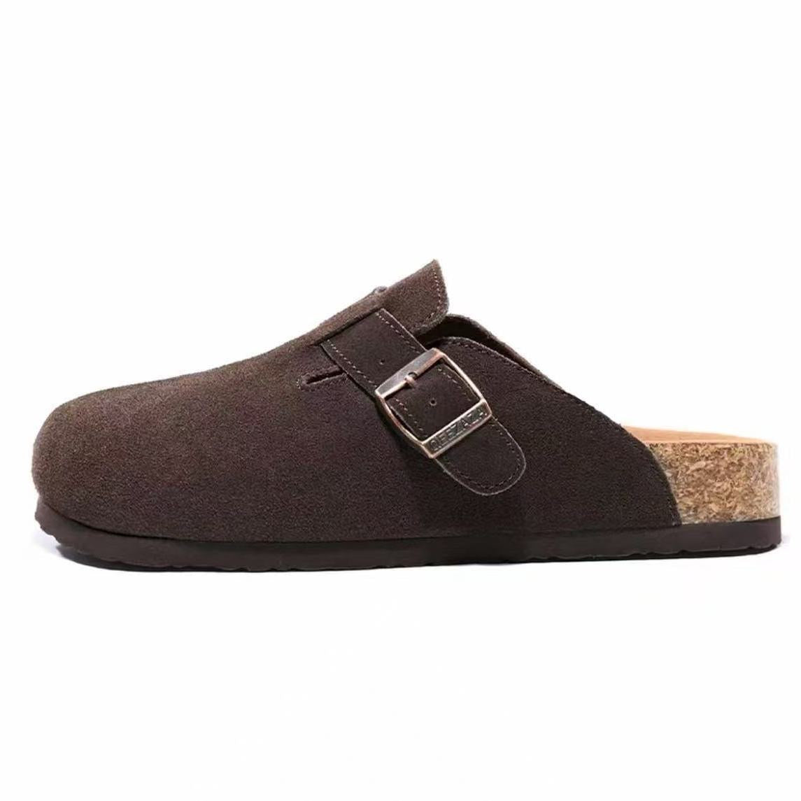 Leather Birkenstock Half Shoes