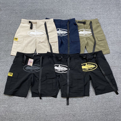 Corteiz Demon Island cruise-printed American streetwear shorts