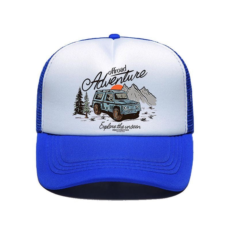 Retro off-road sponge mesh cap