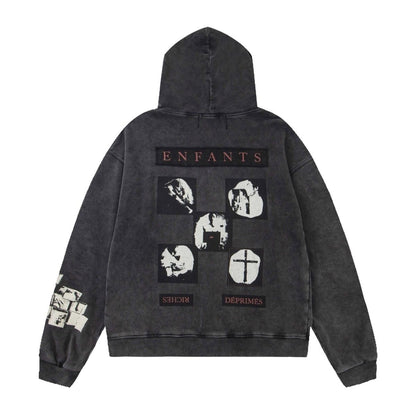 ERD Melancholy Rich Zip Hoodie Sweatshirt