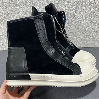 RO High top thick sole and dual zippers sneaker