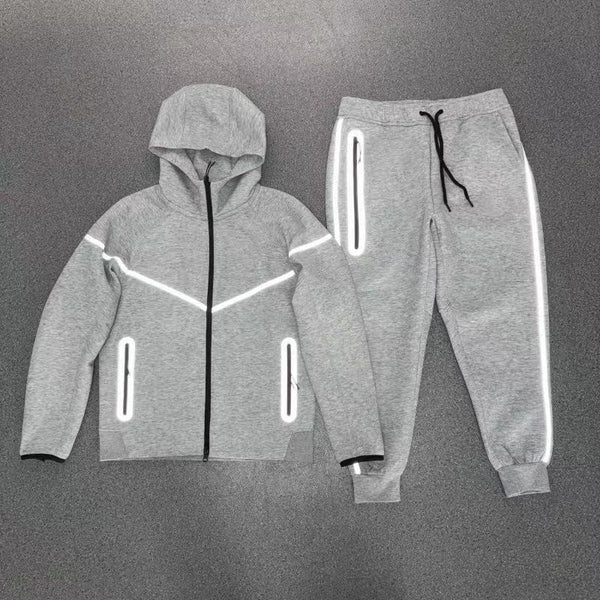 cross-border trade reflective strip hooded suit