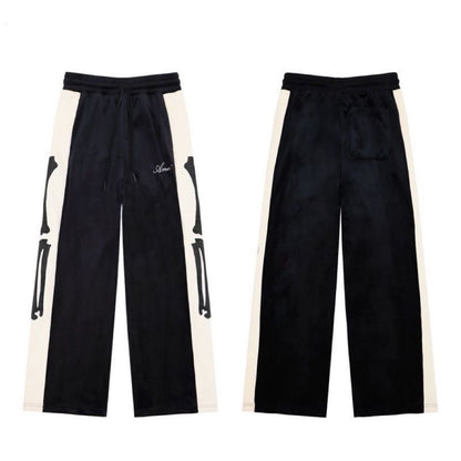 classic skeleton embroidered logo suit