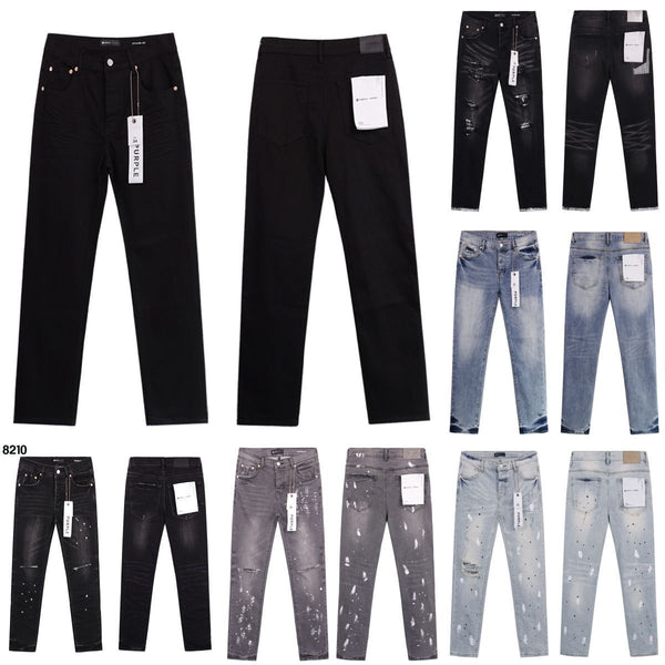 Purple Brand low-rise slim-fit washed denim jeans
