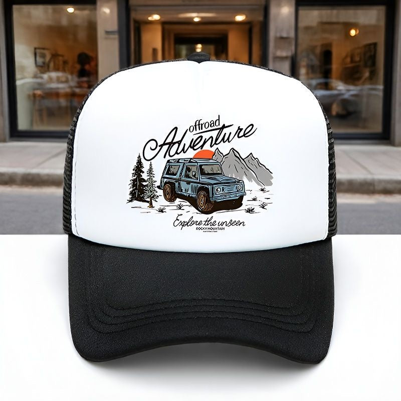 Retro off-road sponge mesh cap