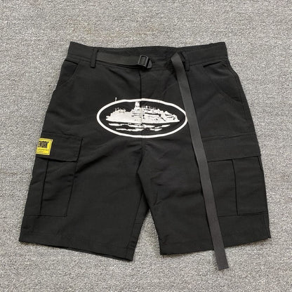 Corteiz Demon Island cruise-printed American streetwear shorts