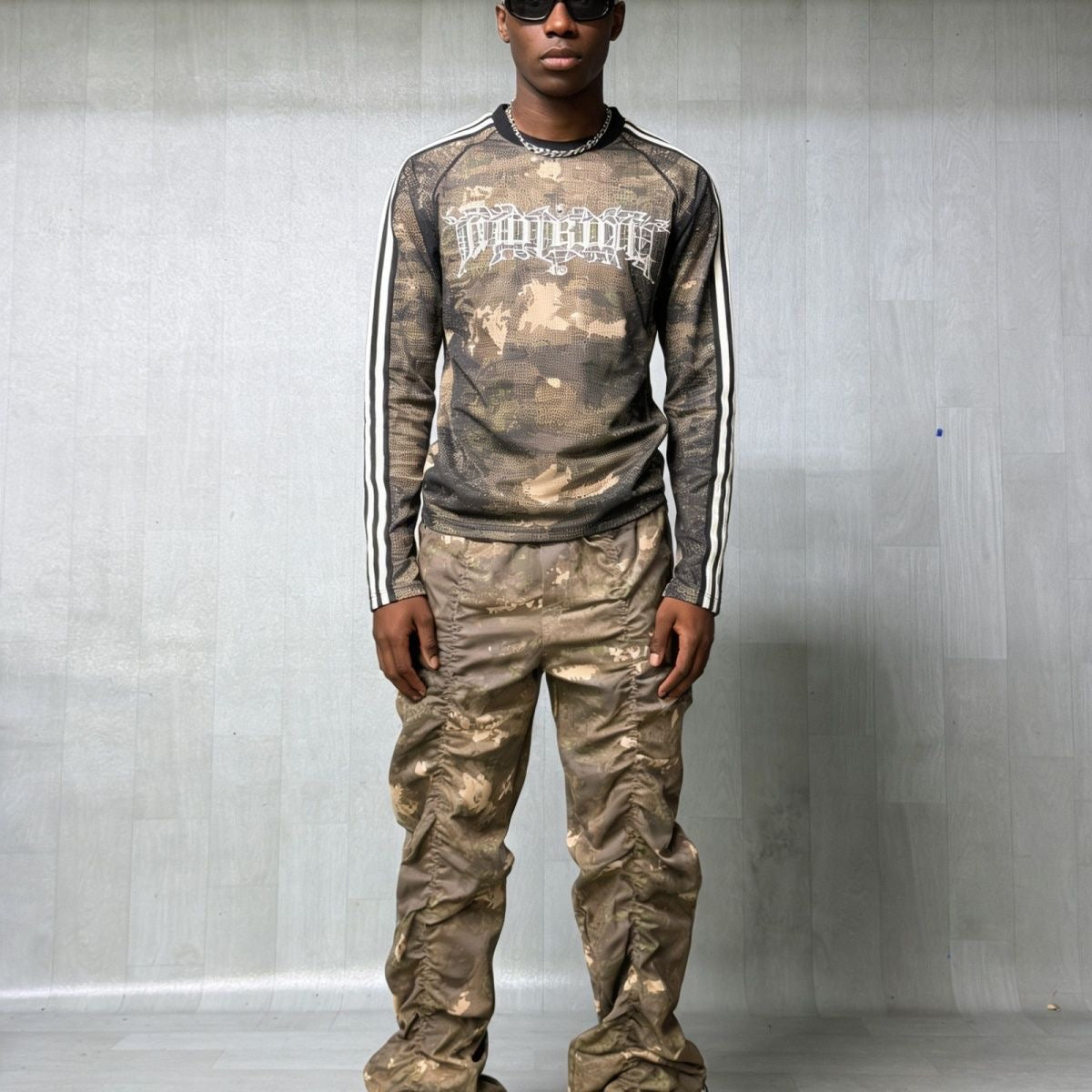 American high-street pleated pants