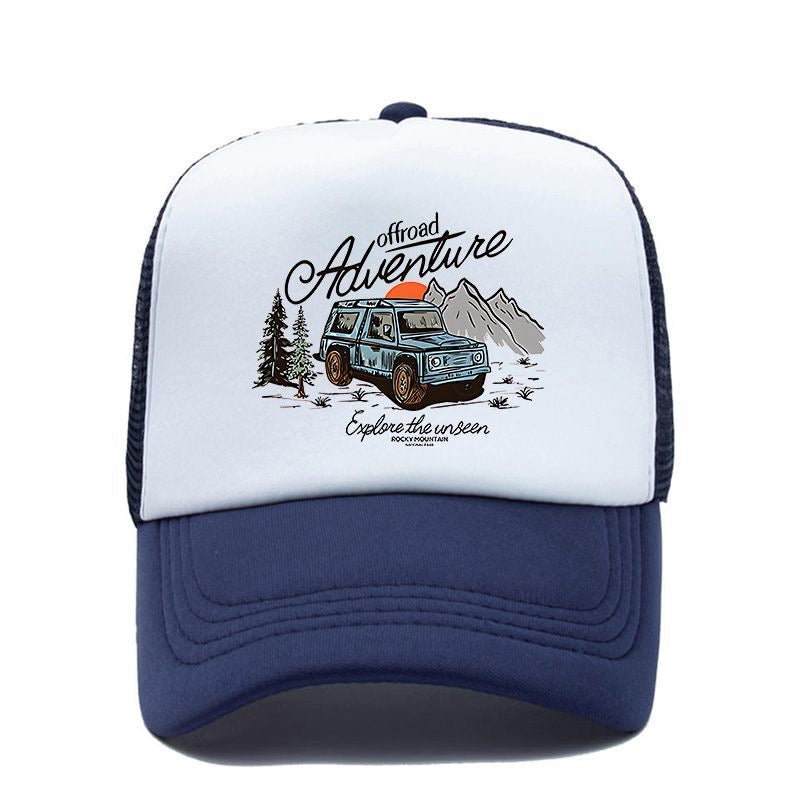 Retro off-road sponge mesh cap
