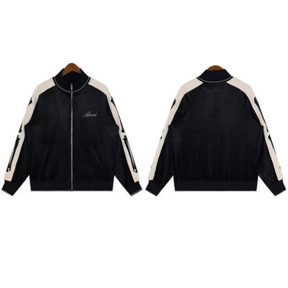 classic skeleton embroidered logo suit