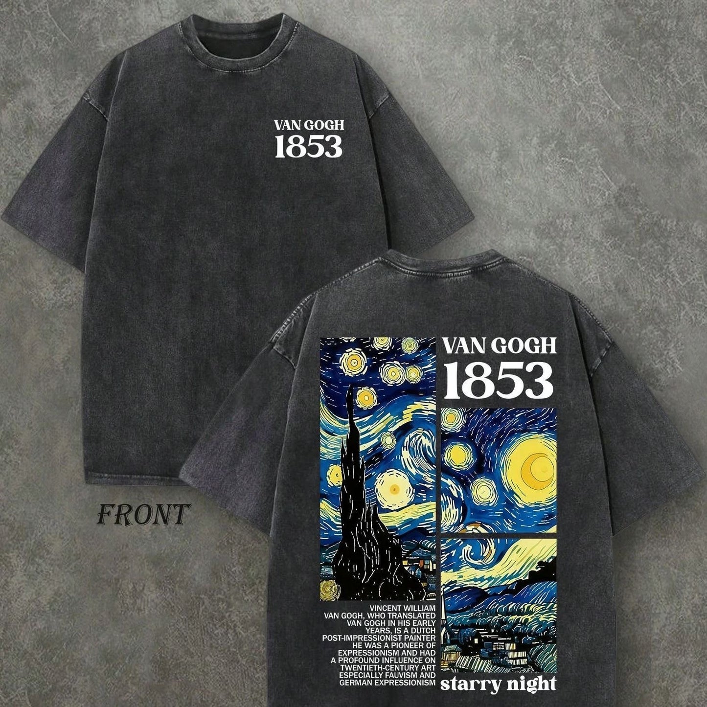 Vintage distressed cross-themed T-shirt