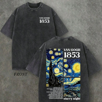 Vintage distressed cross-themed T-shirt