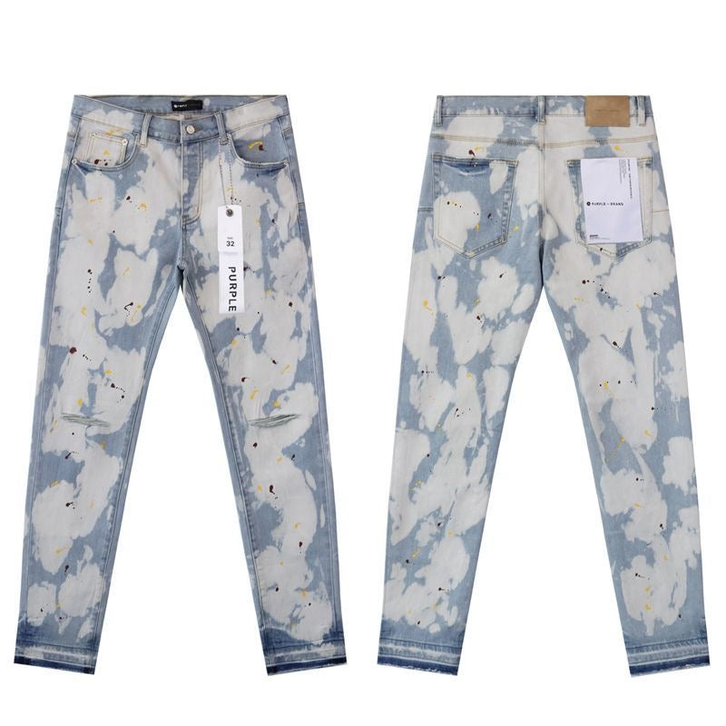 Purple Brand low-rise slim-fit washed denim jeans