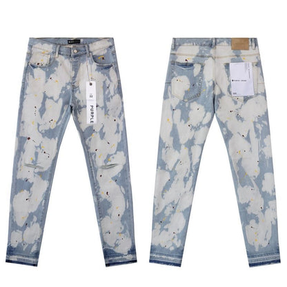 Purple Brand low-rise slim-fit washed denim jeans