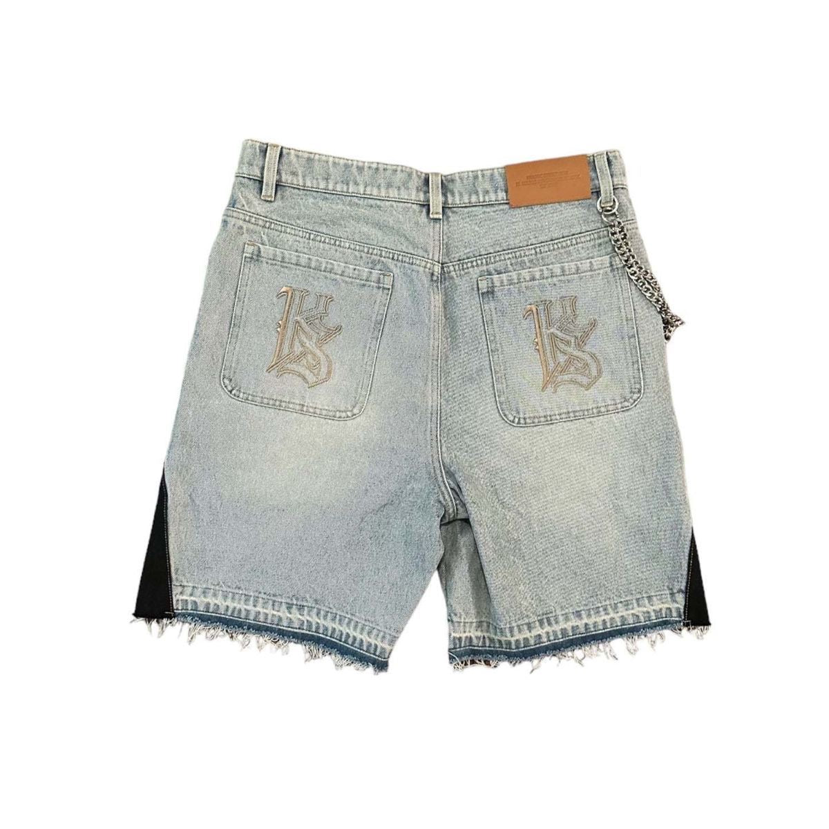 Trend Embroidered Patch Shorts Jeans