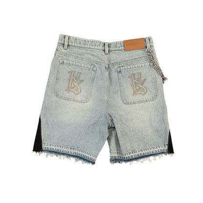 Trend Embroidered Patch Shorts Jeans