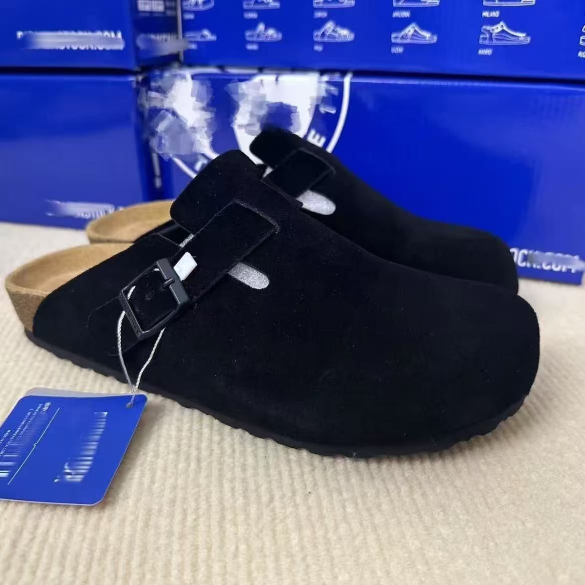 Leather Birkenstock Half Shoes
