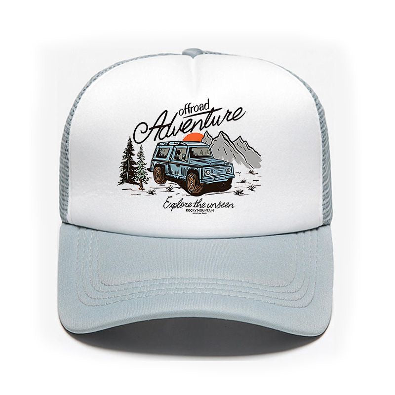 Retro off-road sponge mesh cap