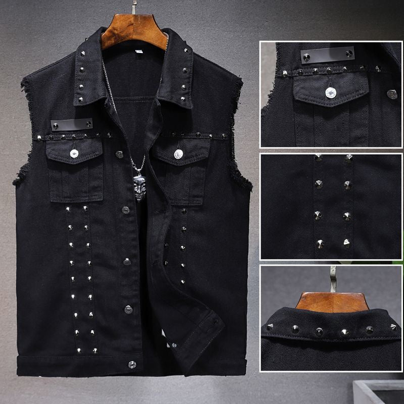 Summer studded Denim Vest