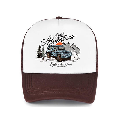 Retro off-road sponge mesh cap